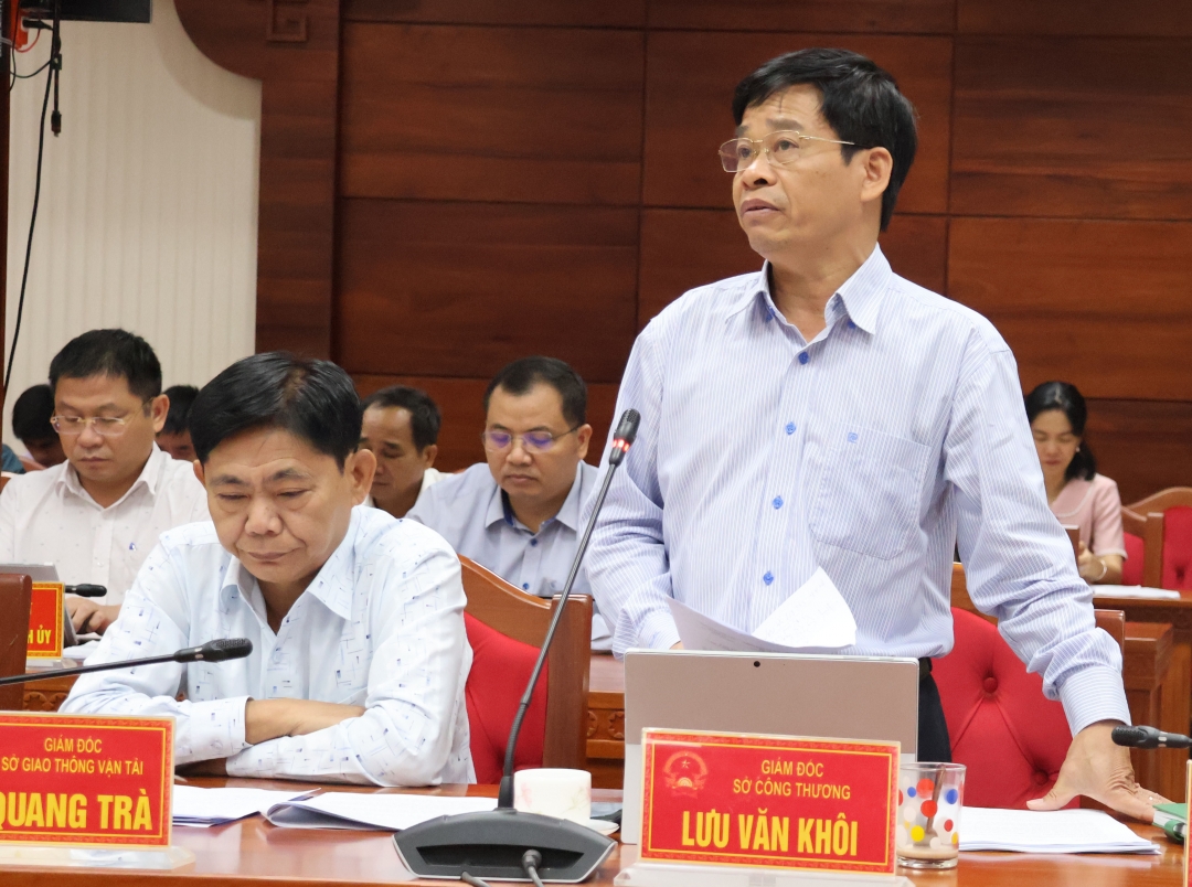 Giám đốc Sở Công thương Lưu Văn Khôi thông tin về tình hình sản xuất công nghiệp 6 tháng đầu năm 2023
