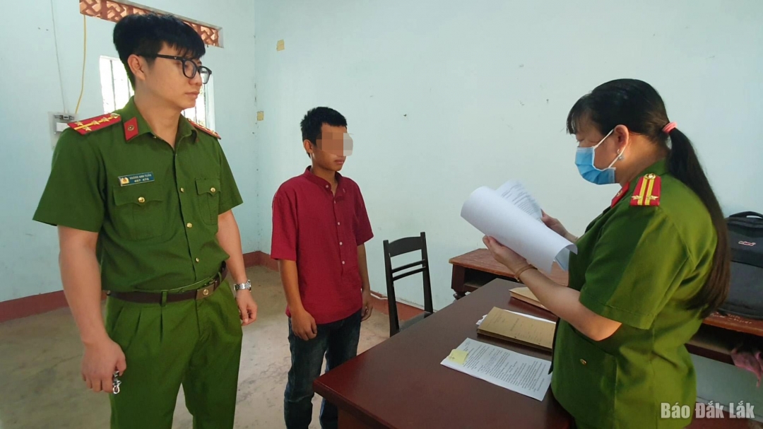 Đối tượng Nguyễn Thanh Sang bị bắt giữ.
