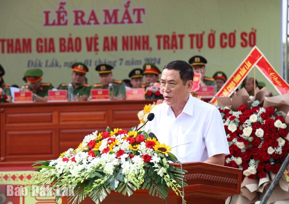 Phó Chủ tịch UBND tỉnh Võ Văn Cảnh phát biểu tại buổi lễ.