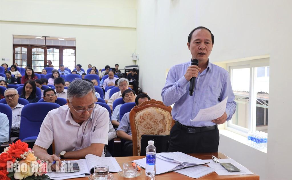 Phó Giám đốc Sở Tài chính Lê Danh Thắng trả lời một số nội dung liên quan thuộc thẩm quyền.