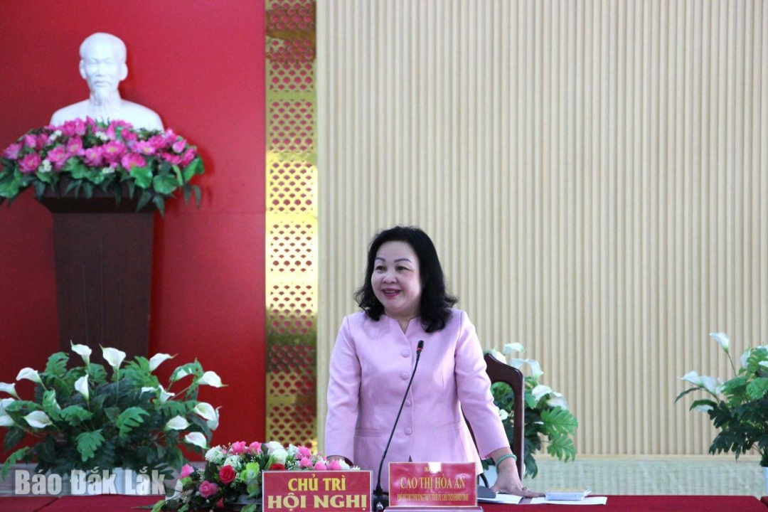 Phó Bí thư Thường trực Tỉnh ủy, Chủ tịch HĐND tỉnh Cao Thị Hòa An ghi nhận, đánh giá cao những kết quả