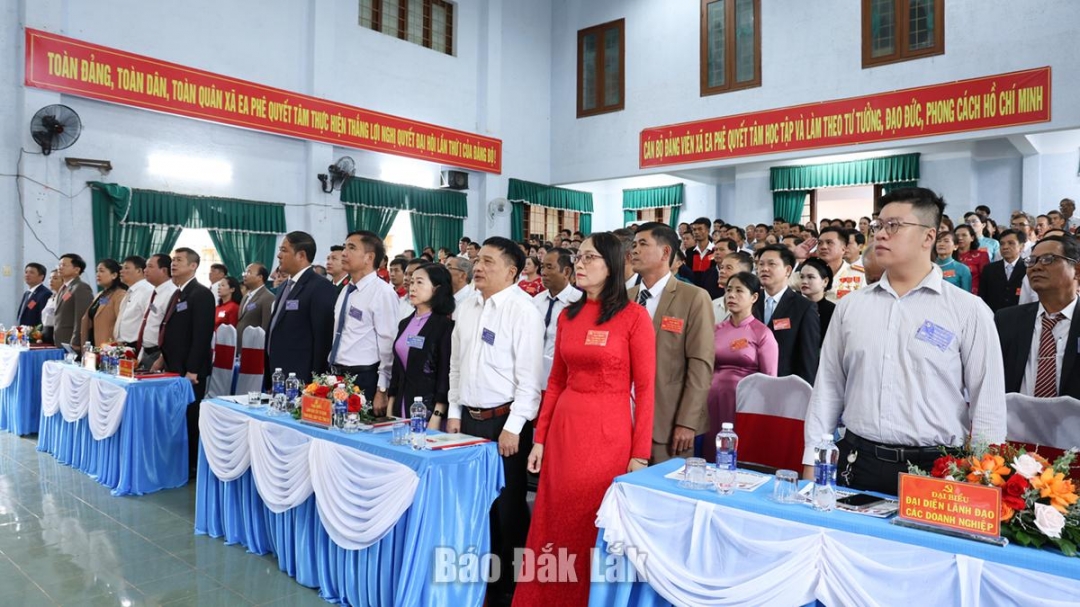 Đại biểu dự hội nghị thực hiện nghi thức chào cờ khai mạc.