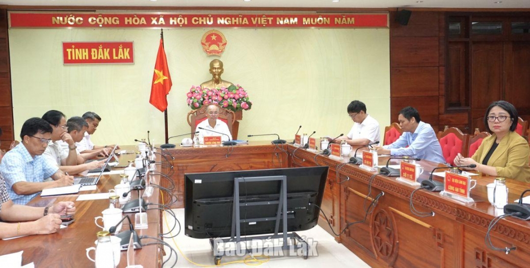 Các đại biểu tham dự ở điểm cầu tỉnh Đắk Lắk.