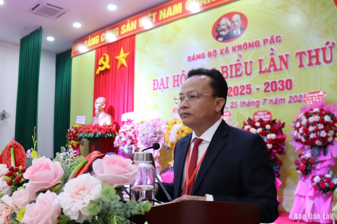 Trần Quốc Vĩnh giữ chức vụ Bí thư Đảng ủy xã Krông Pắc