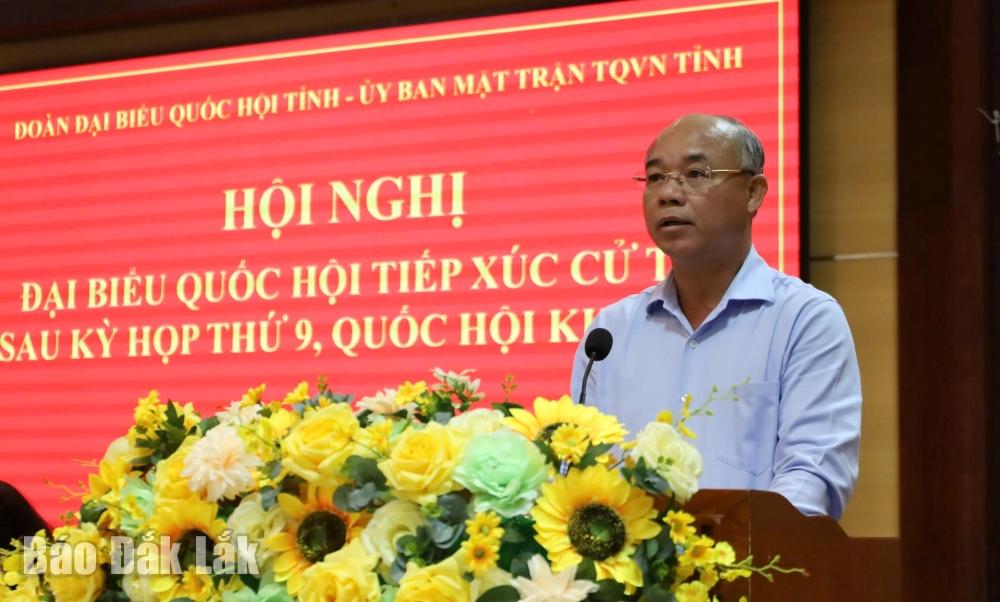 Phó Chủ tịch UBND tỉnh Trương Công Thái thông tin, làm rõ một số nội dung cử tri quan tâm.