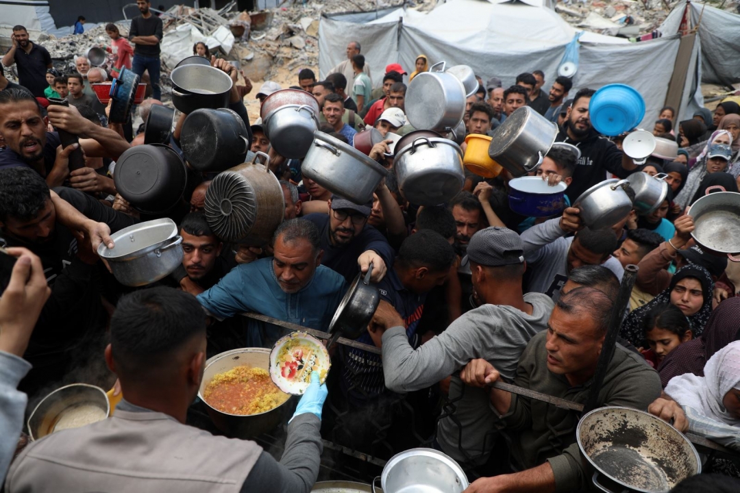 Người tị nạn tại Beit Lahia, Dải Gaza. Ảnh: THX/TTXVN