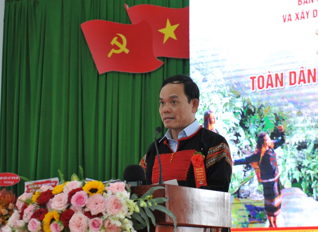  Ủy viên Ban chấp hành Trung ương Đảng, Phó Thủ tướng Chính phủ Trần Lưu Quang phát biểu tại ngày hội.