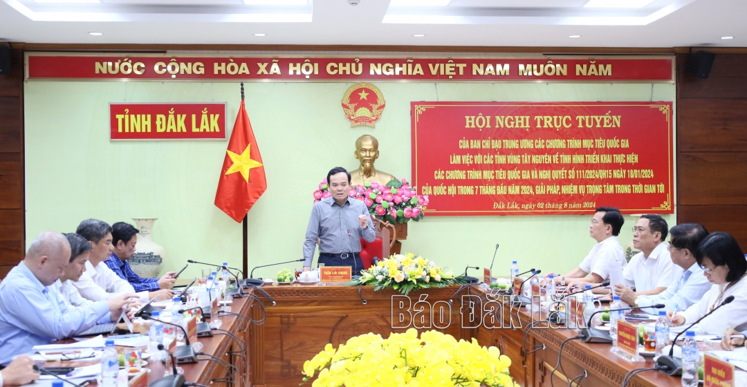 Phó Thủ tướng Chính phủ Trần Lưu Quang phát biểu tại hội nghị.