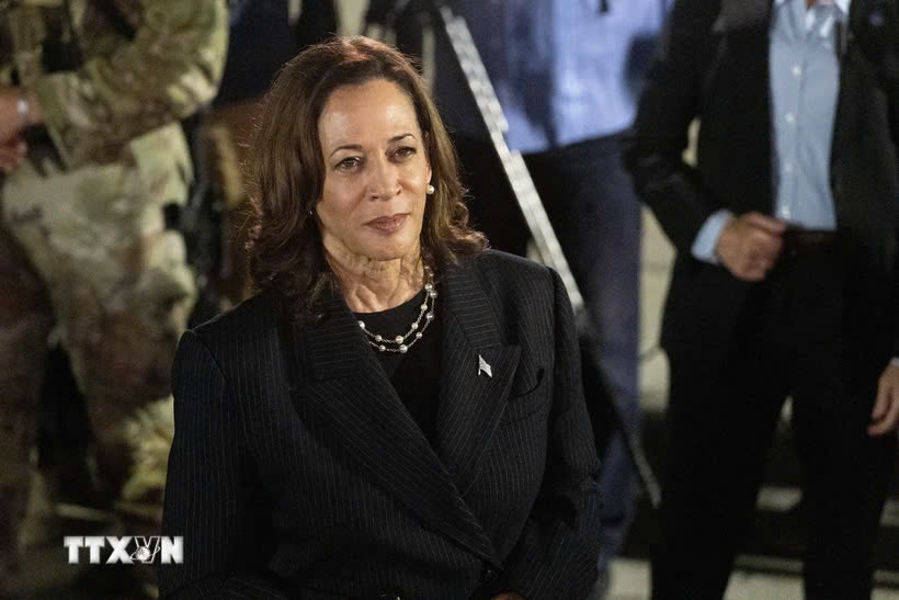 Phó Tổng thống Mỹ Kamala Harris tại một sự kiện ở căn cứ không quân Andrews, bang Maryland, ngày 1/8/2024. Ảnh: THX/TTXVN