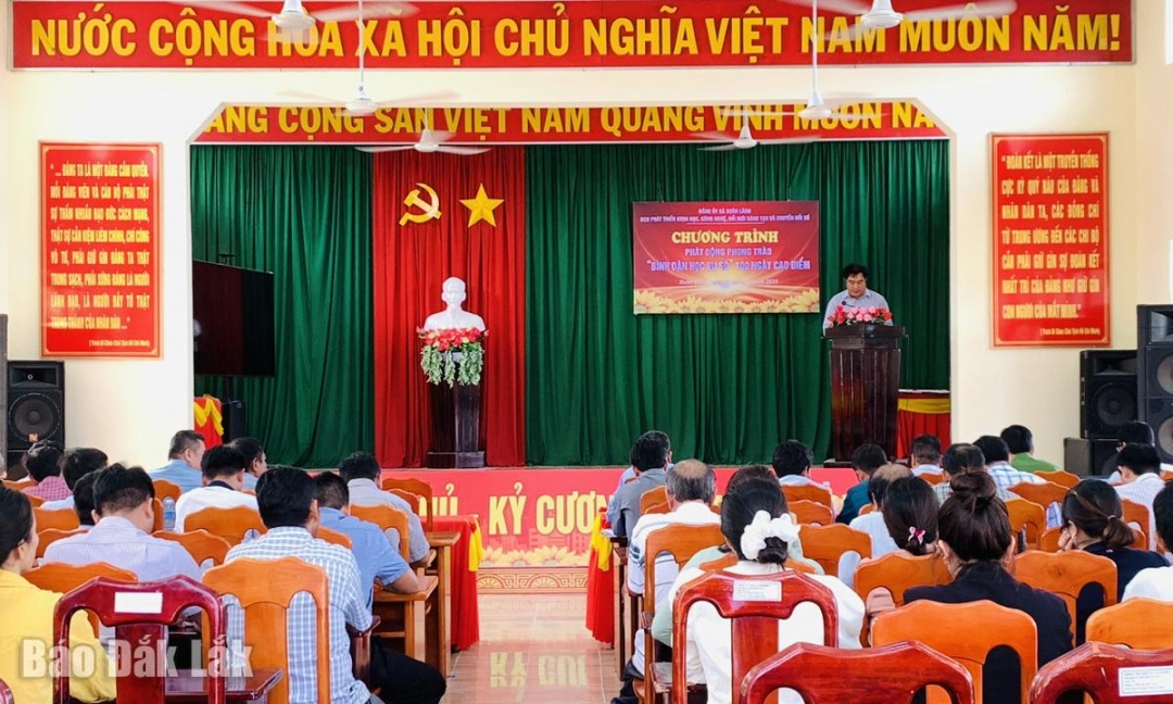 Đảng ủy xã Xuân Lãnh tổ chức chương trình phát động phong trào Bình dân học vụ số.