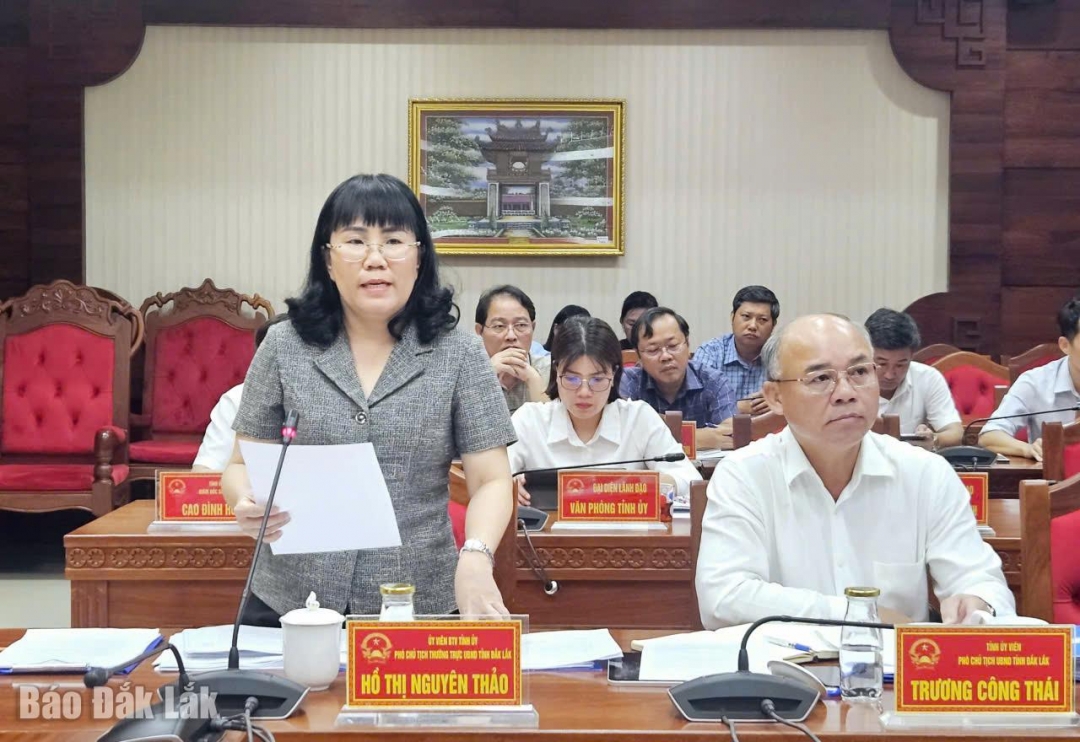 Phó Chủ tịch Thường trực UBND tỉnh Hồ Thị Nguyên Thảo.
