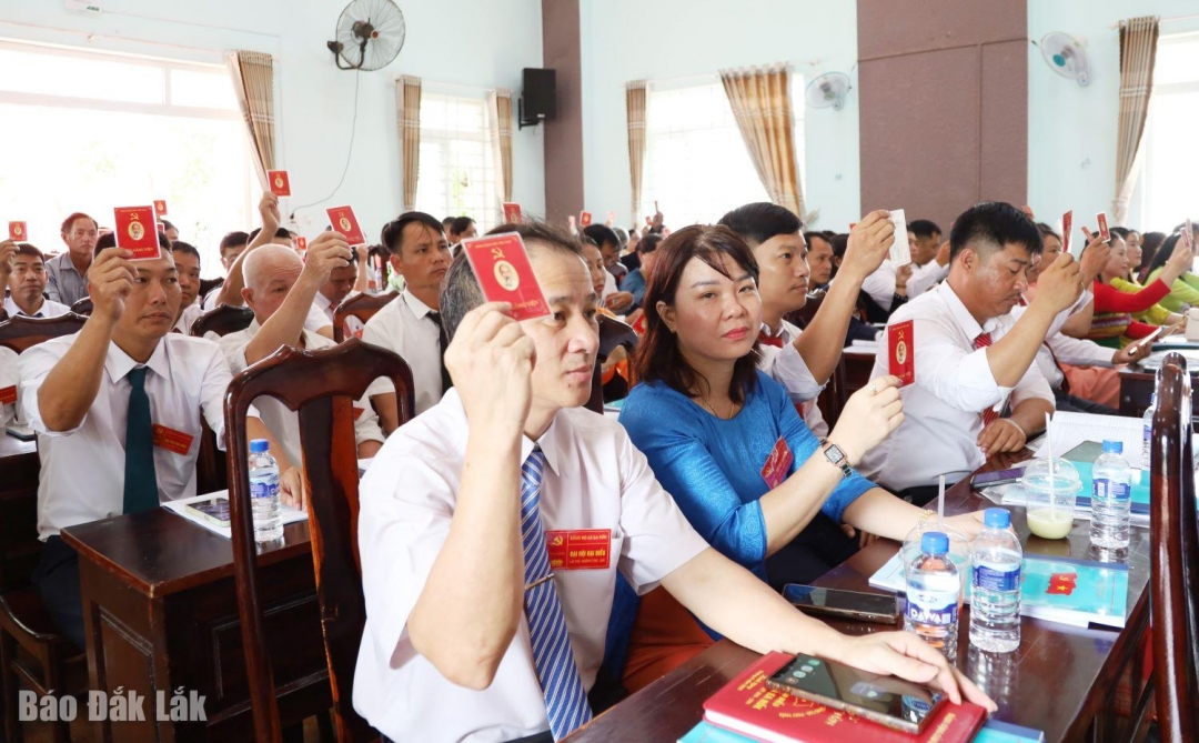 Các đại biểu biểu quyết.