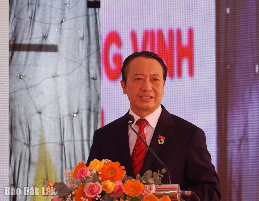 Ông Nguyễn Quang Vinh, Phó Chủ tịch Liên đoàn Thương mại và Công nghiệp Việt Nam (VCCI) phát biểu tại buổi lễ.