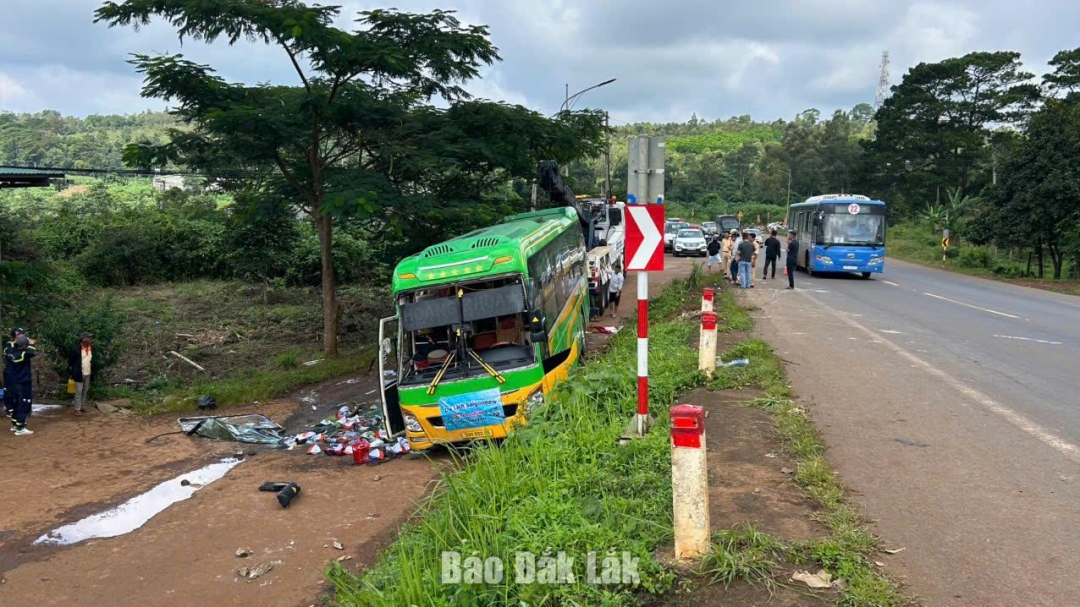 Hiện trường vụ tai nạn.