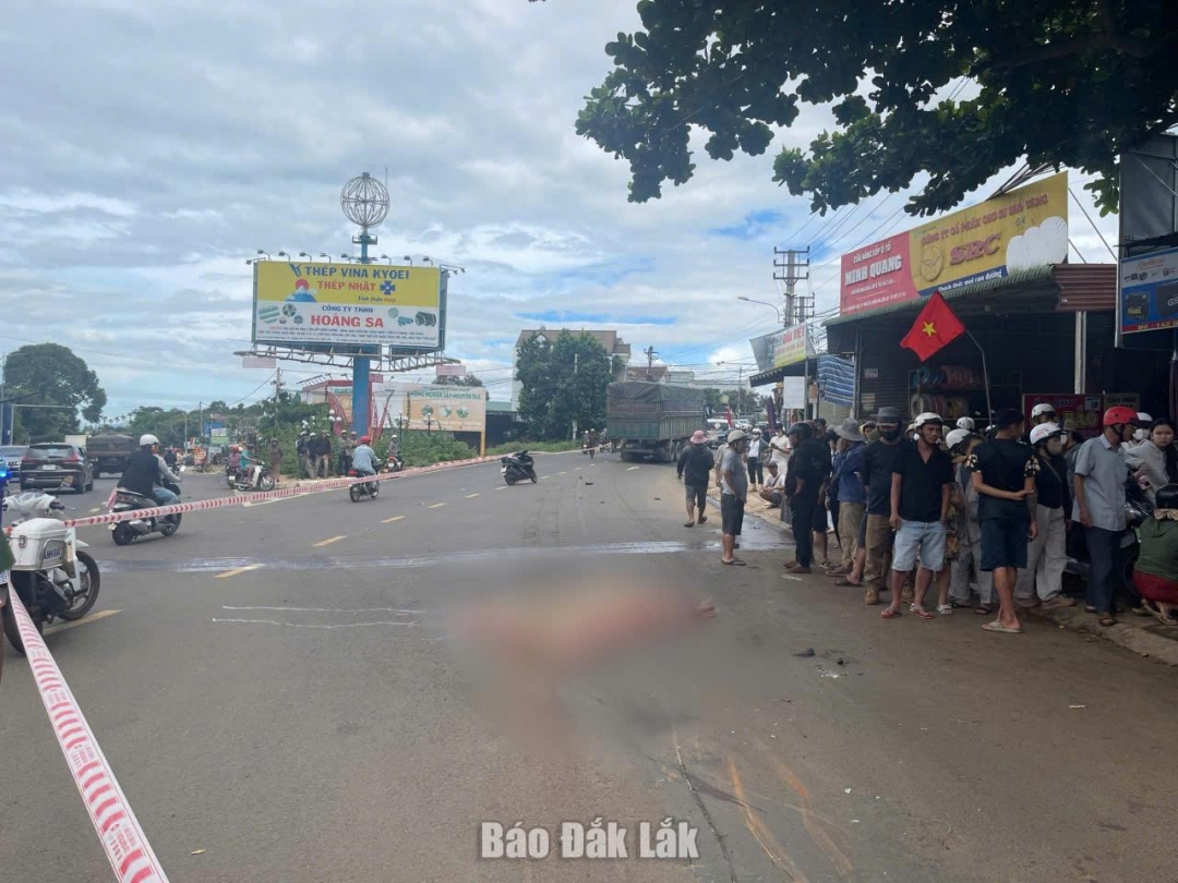 Hiện trường vụ tai nạn.