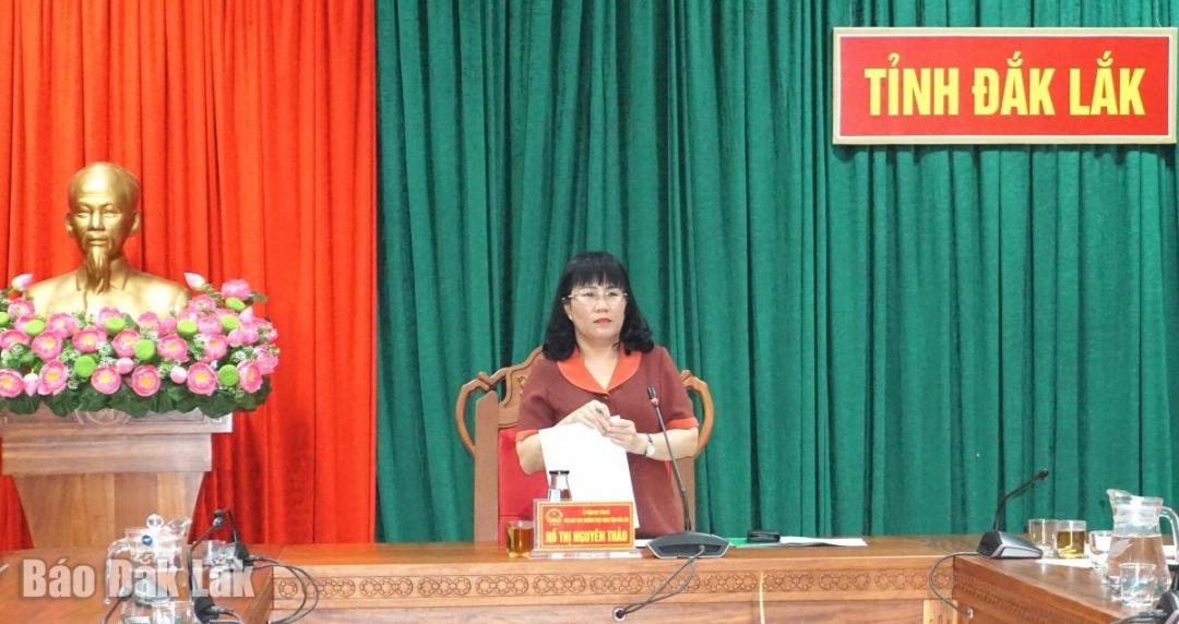 Ủy viên Ban Thường vụ Tỉnh ủy, Phó Chủ tịch Thường trực UBND tỉnh Hồ Thị Nguyên Thảo đã chủ trì buổi làm việc 