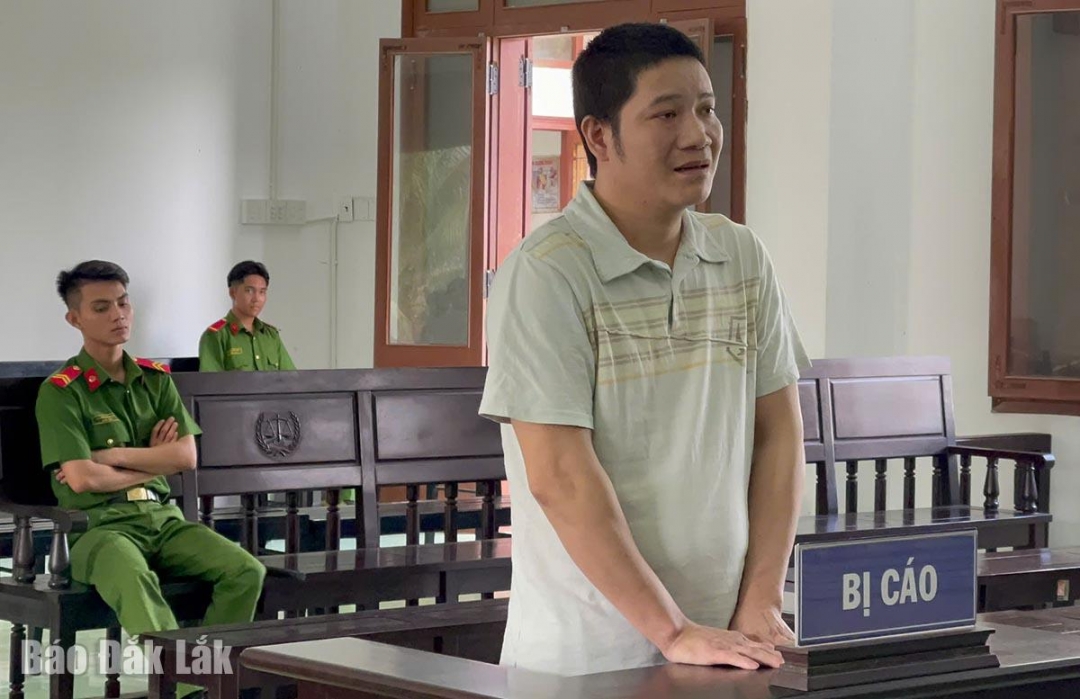 Bị cáo Triệu Văn Hương tại tòa