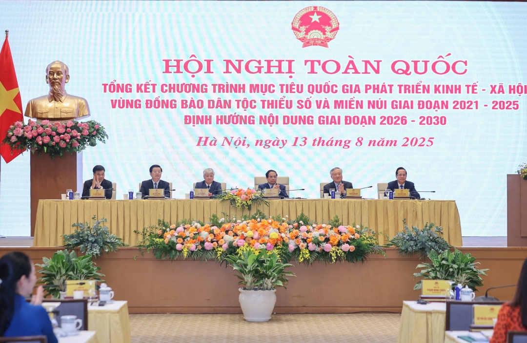 Thủ tướng Chính phủ Phạm Minh Chính chủ trì Hội nghị toàn quốc tổng kết Chương trình mục tiêu quốc gia phát triển kinh tế - xã hội vùng đồng bào dân tộc thiểu số và miền núi.
