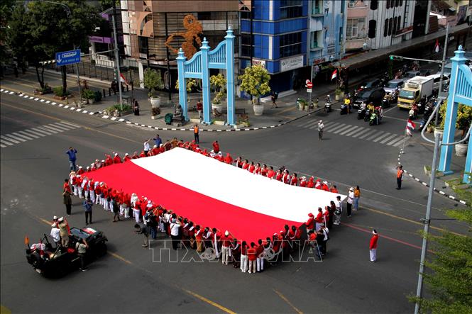 Quang cảnh lễ kỷ niệm 80 năm Quốc khánh Indonesia tại Jakarta, Indonesia. Ảnh: TTXVN