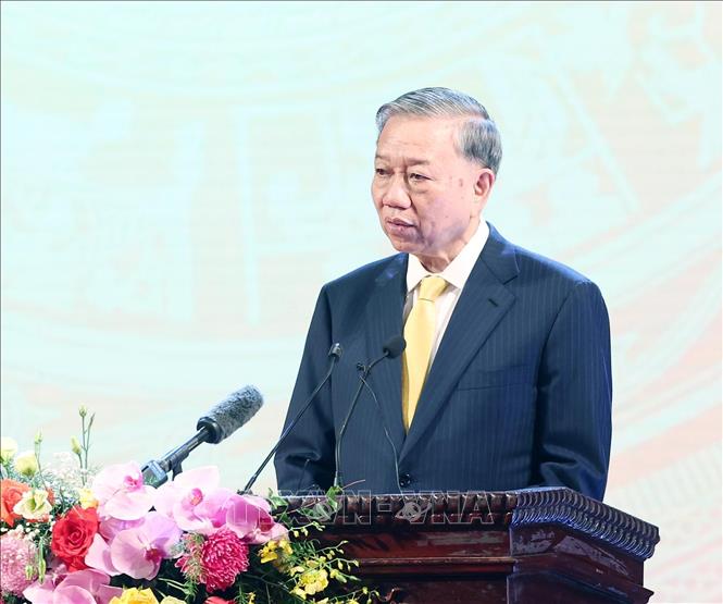 Tổng Bí thư Tô Lâm phát biểu. Ảnh: Thống Nhất/TTXVN