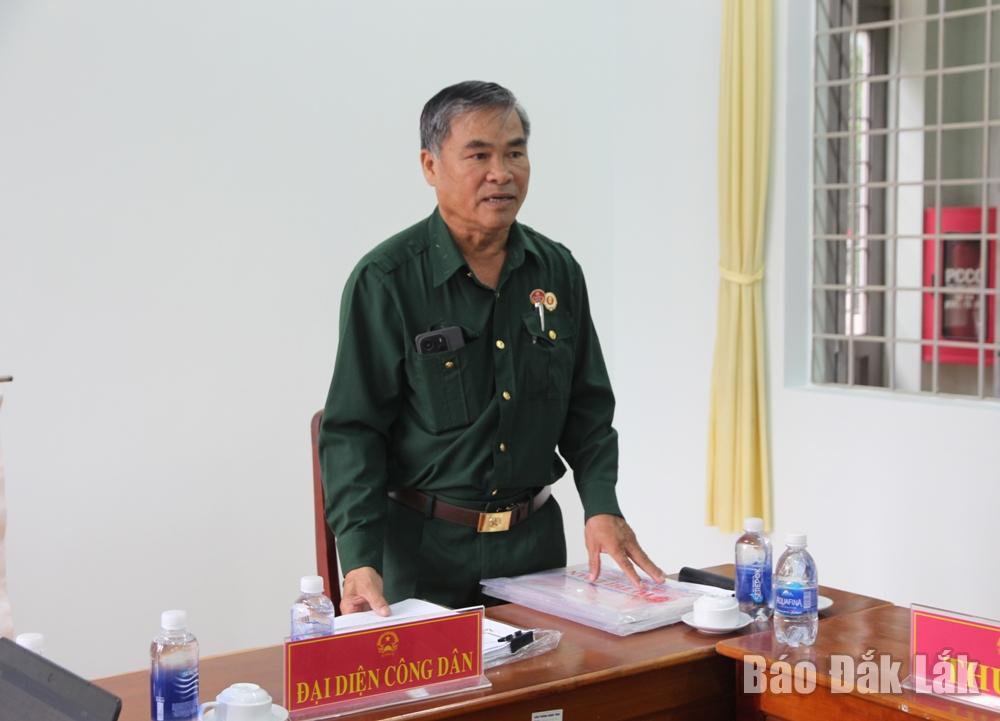 Ông Nguyễn Văn Thu trình bày ý kiến tại buổi tiếp công dân.