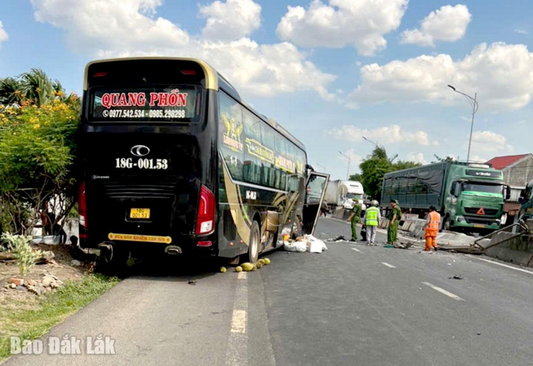 Hiện trường vụ tai nạn.