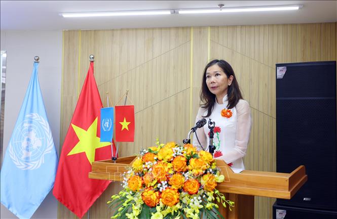 Bà Pauline Tamesis, Điều phối viên Thường trú Liên hợp quốc tại Việt Nam. Ảnh: Phạm Kiên/TTXVN