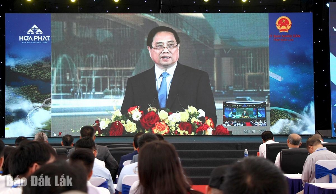Thủ tướng Chính phủ Phạm Minh Chính phát biểu chỉ đạo tại buổi lễ.