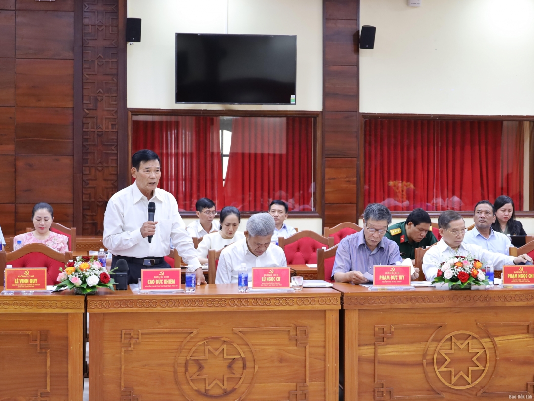 tham gia ý kiến tại hội nghị.