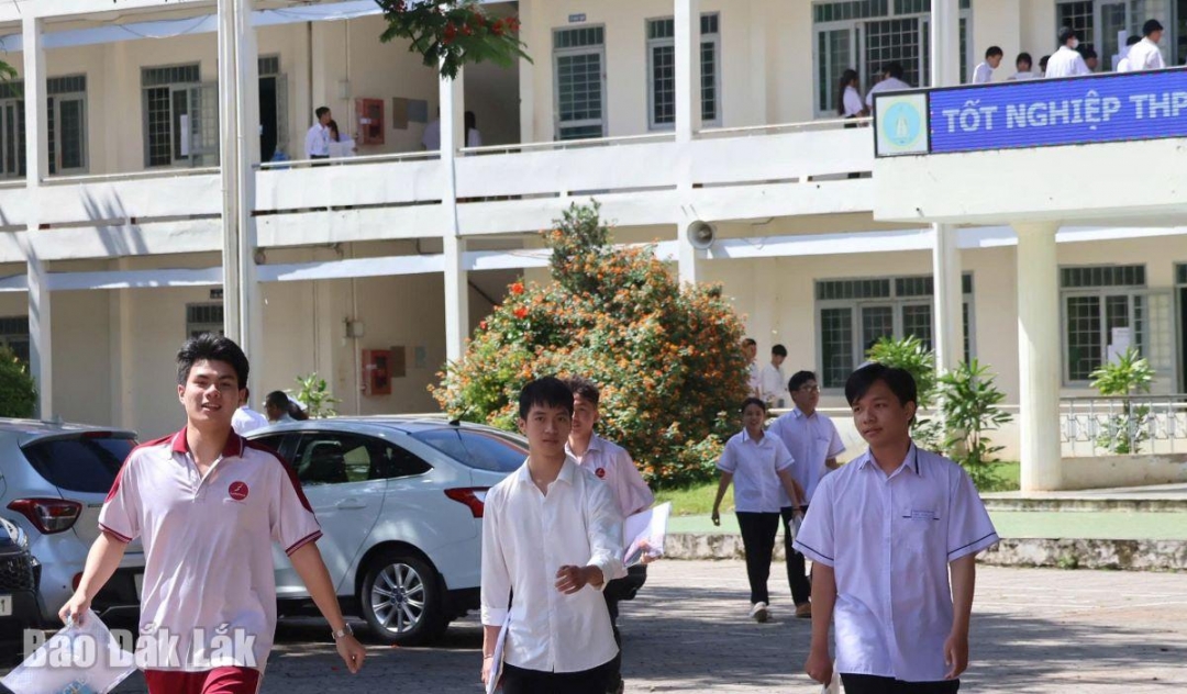 Thí sinh tham dự Kỳ thi tốt nghiệp THPT năm 2025 tại Đắk Lắk. Ảnh minh họa: Thanh Hường 