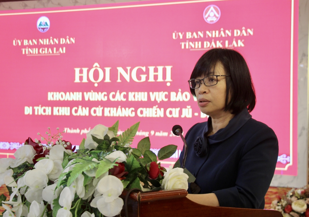 Phó Chủ tịch UBND tỉnh Gia Lai Nguyễn Thị Thanh Lịch kết luận hội nghị.