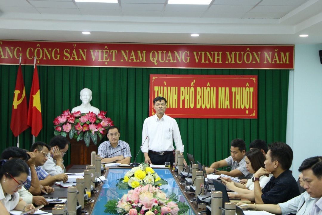 Phó Giám đốc Sở Nội vụ, Trưởng Đoàn kiểm tra 611 Hoàng Mạnh Hùng phát biểu kết luận.
