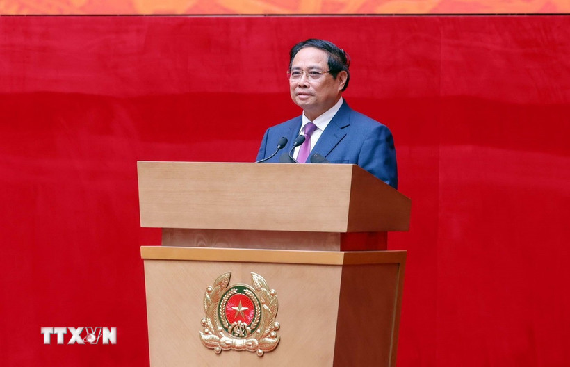 Thủ tướng Phạm Minh Chính phát biểu chỉ đạo. Ảnh: TTXVN