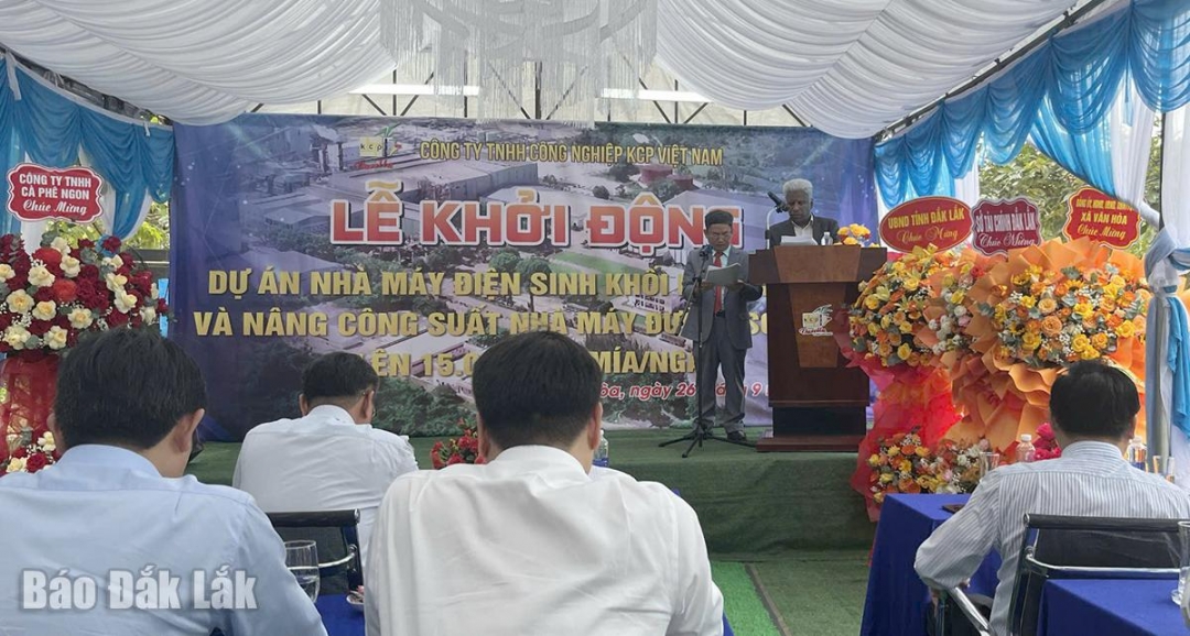 Ông K.V.S.R Subbaiah, Tổng Giám đốc Công ty TNHH Công nghiệp KCP Việt Nam phát biểu khai mạc.