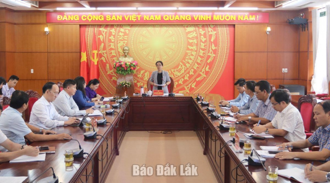 Tiểu ban Tuyên truyền Đại hội đại biểu Đảng bộ tỉnh Đắk Lắk lần thứ I họp triển khai nhiệm vụ. Ảnh: Hà My 