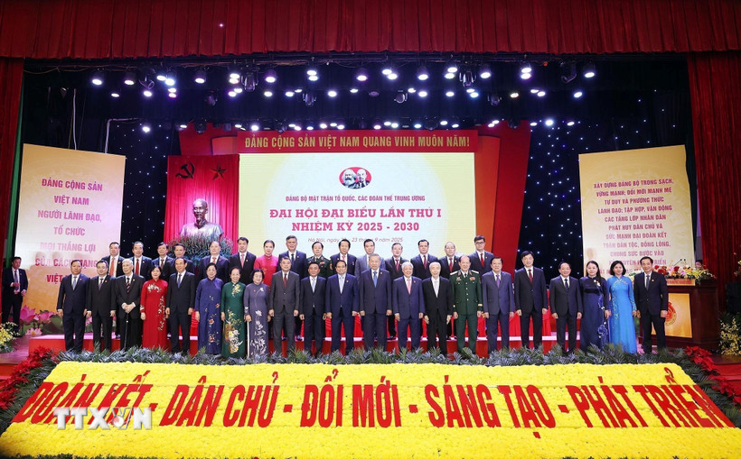 Tổng Bí thư Tô Lâm, Thủ tướng Phạm Minh Chính và các đại biểu dự Đại hội. Ảnh: TTXVN