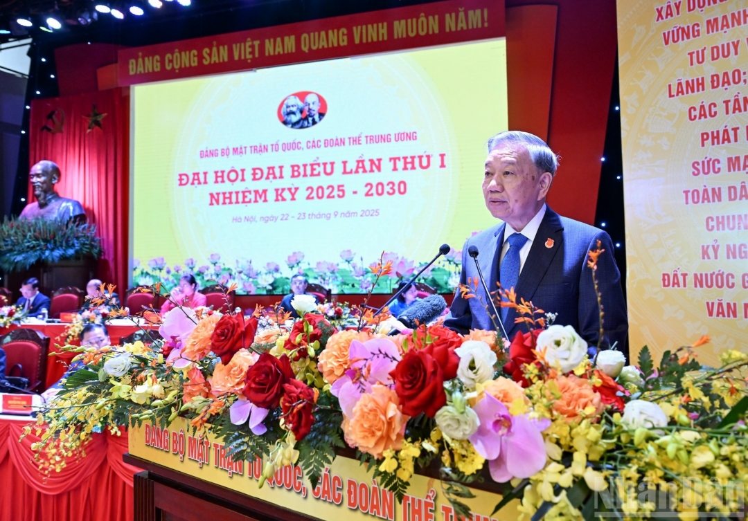 Tổng Bí thư Tô Lâm phát biểu chỉ đạo đại hội. Ảnh: Báo Nhân Dân
