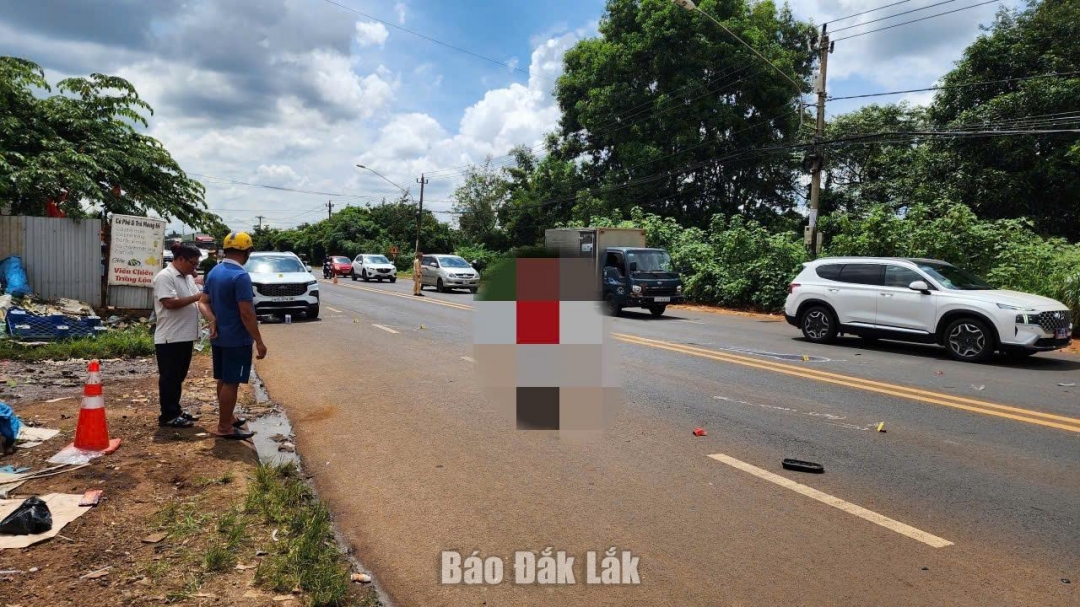 Hiện trường vụ tai nạn.