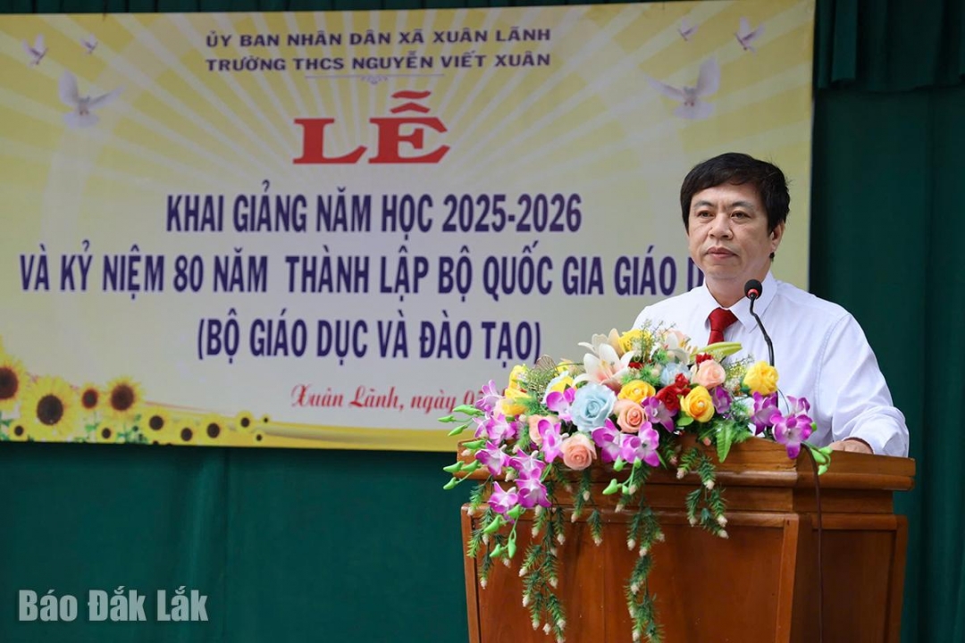 Giám đốc Agribank Chi nhánh Phú Yên Phan Thông Thái phát biểu tại chương trình.