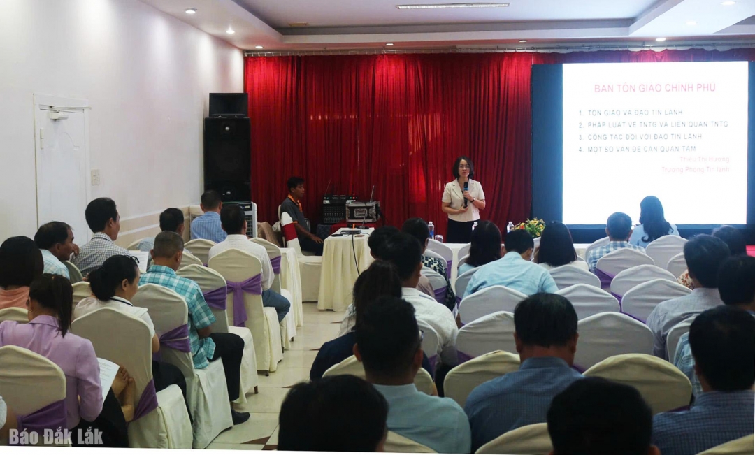 Quang cảnh buổi tập huấn.