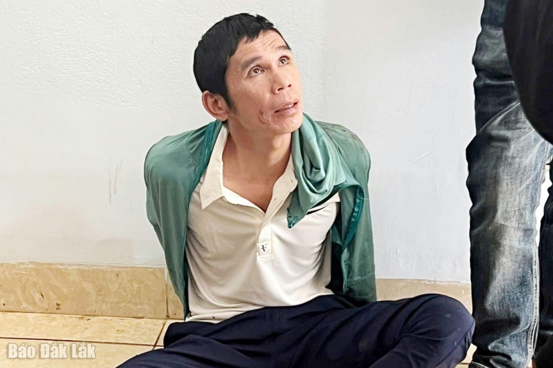Đối tượng Nguyễn Nam Đại Thuận bị bắt giữ.