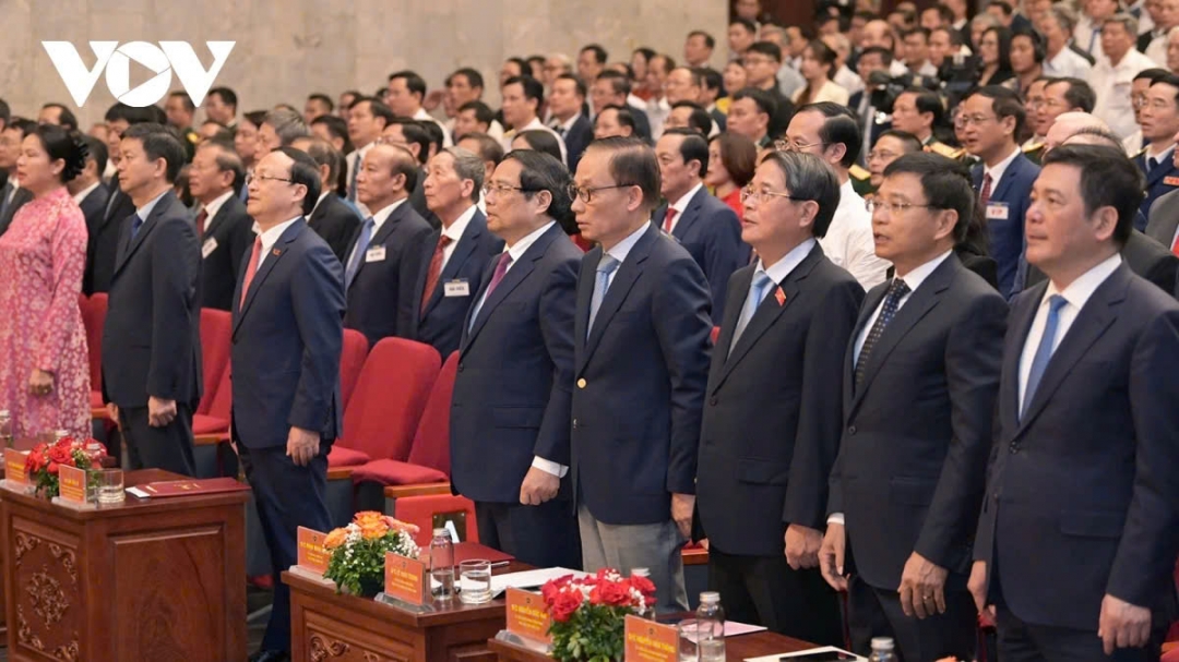 Thủ tướng Chính phủ Phạm Minh Chính và nhiều lãnh đạo Đảng, Nhà nước, các vị khách quốc tế dự Lễ kỷ niệm 80 năm Ngày thành lập Đài Tiếng nói Việt Nam