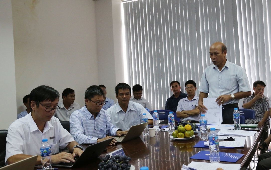 Đại diện xã Hòa Phú, TP. Buôn Ma Thuột chia sẻ về công tác phối hợp giữa địa phương với chủ hồ chứa thủy điện