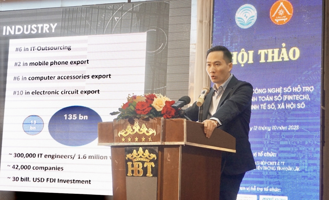 Ông Nguyễn Thiện Nghĩa, Phó Cục trưởng Cục Công nghiệp Công nghệ thông tin và Truyền thông khẳng định vai trò quan trọng của doanh nghiệp công nghệ số thúc đẩy chuyển đổi số, phát triển kinh tế số, xã hội số.