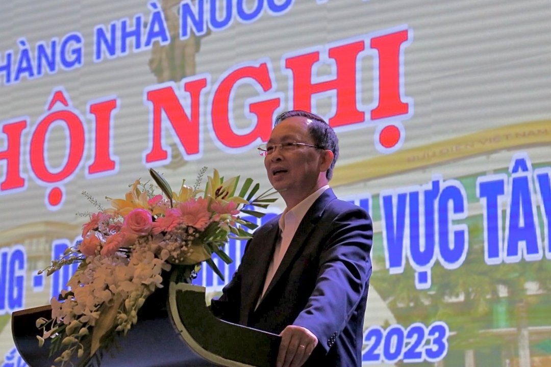 Ông Đào Minh Tú, Phó Thống đốc thường trực NHNN kết luận hội nghị. 