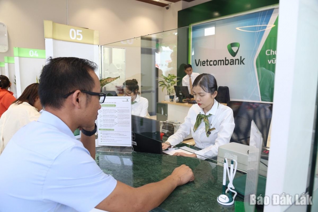 Hoạt động giao dịch tại một đơn vị thuộc hệ thống Vietcombank