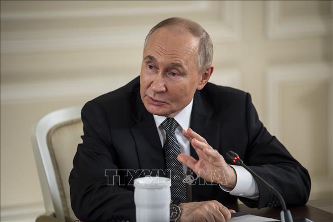Tổng thống Nga Vladimir Putin tại một sự kiện ở St. Petersburg. Ảnh: THX/TTXVN