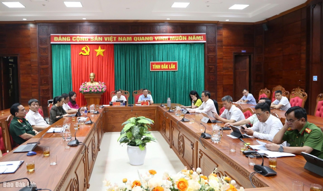 Quang cảnh tại điểm cầi Đắk Lắk.