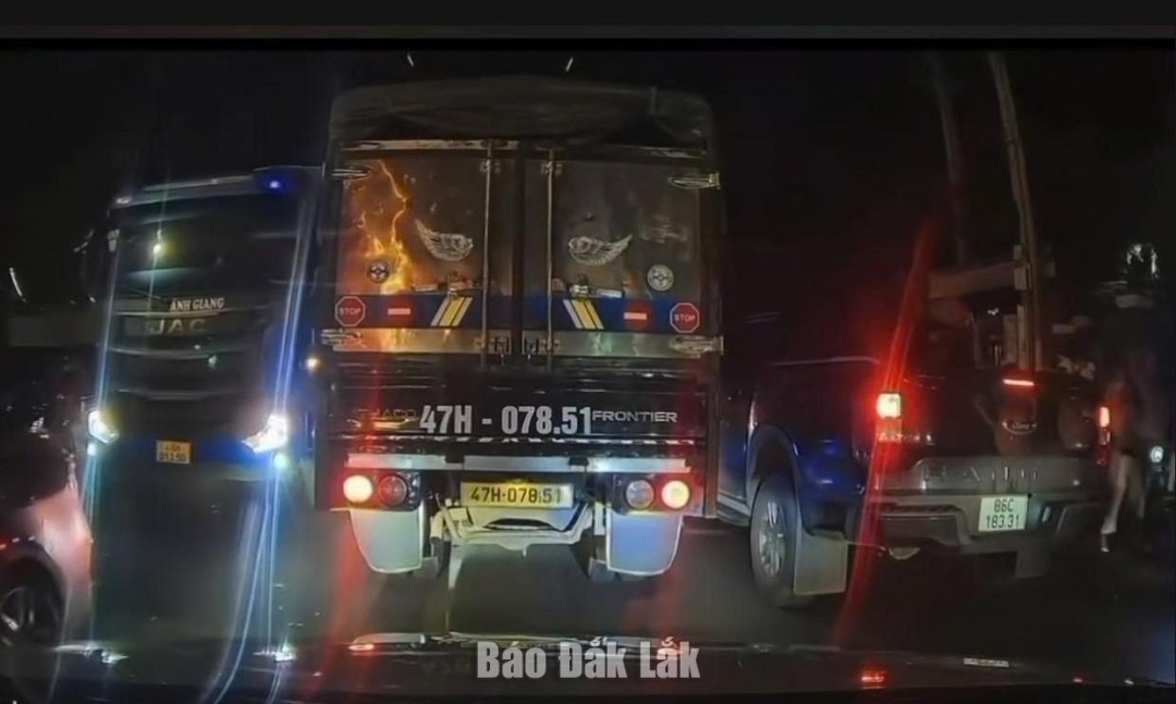Hiện trường nơi xảy ra vụ va chạm.
