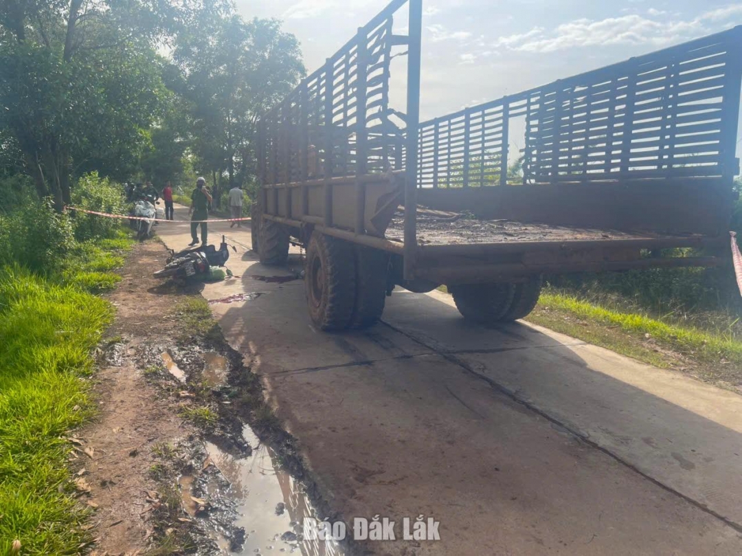 Hiện trường vụ tai nạn.